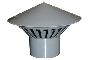 Зонт PP-H вентиляционный серый Дн-110